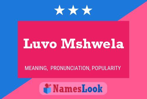 Luvo Mshwela Name Poster