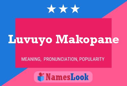 Luvuyo Makopane Name Poster