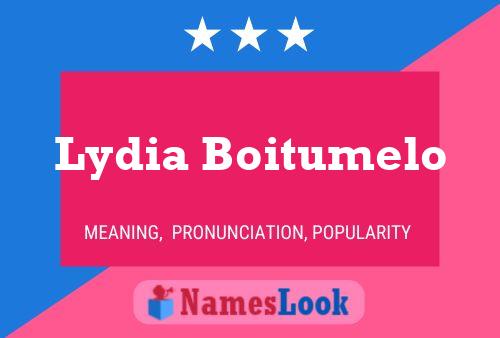 Lydia Boitumelo Name Poster