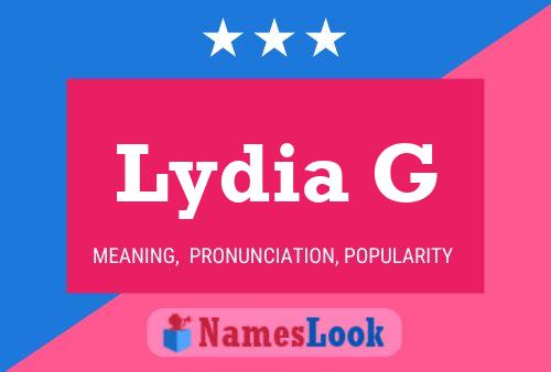 Lydia G Name Poster