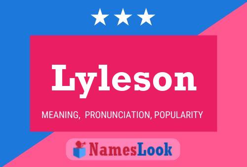 Lyleson Name Poster