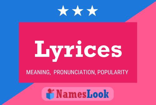 Lyrices Name Poster