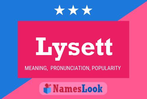 Lysett Name Poster