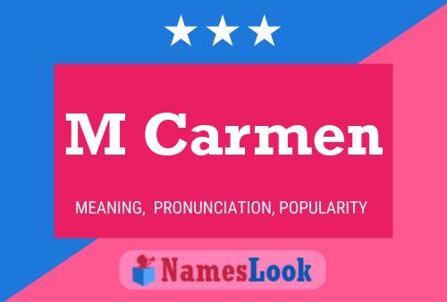 M Carmen Name Poster