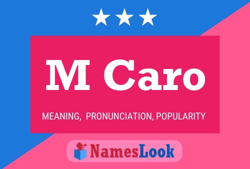 M Caro Name Poster