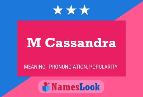 M Cassandra Name Poster