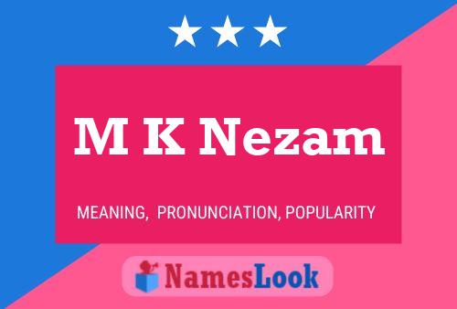 M K Nezam Name Poster