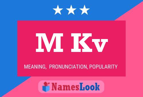 M Kv Name Poster