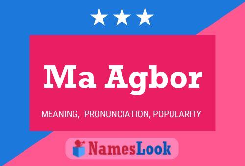 Ma Agbor Name Poster