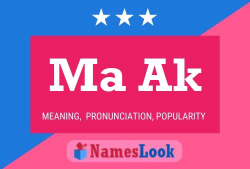 Ma Ak Name Poster