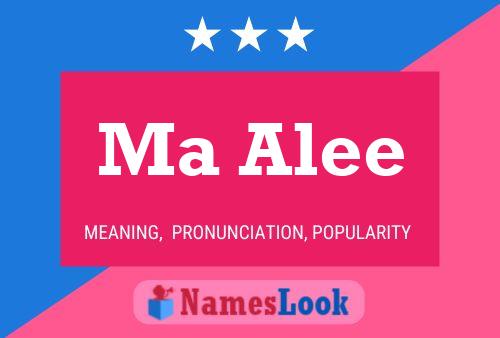 Ma Alee Name Poster