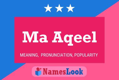 Ma Aqeel Name Poster