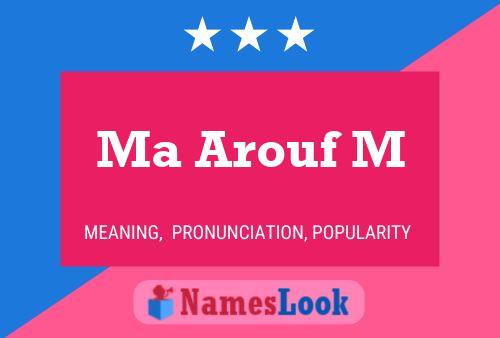 Ma Arouf M Name Poster