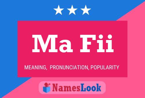 Ma Fii Name Poster