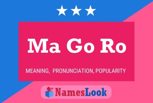 Ma Go Ro Name Poster