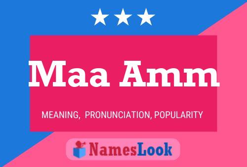 Maa Amm Name Poster