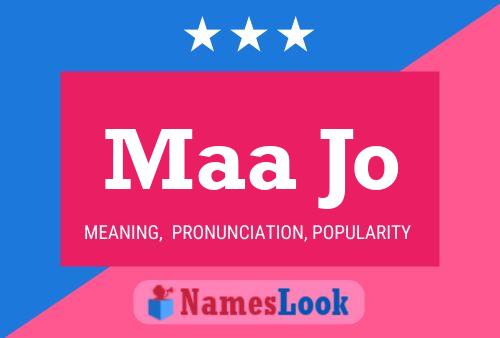 Maa Jo Name Poster