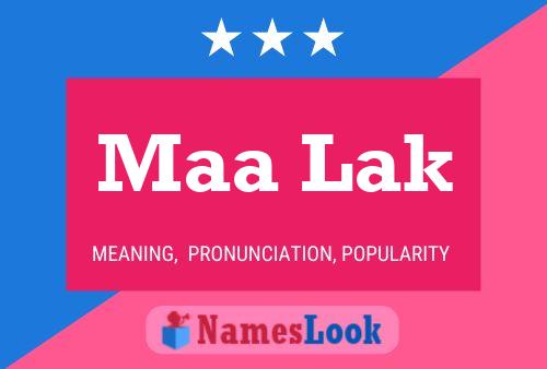 Maa Lak Name Poster