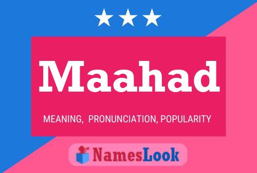 Maahad Name Poster