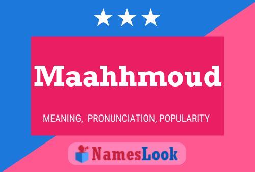 Maahhmoud Name Poster