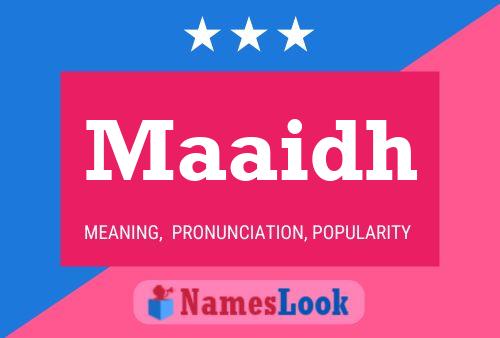 Maaidh Name Poster