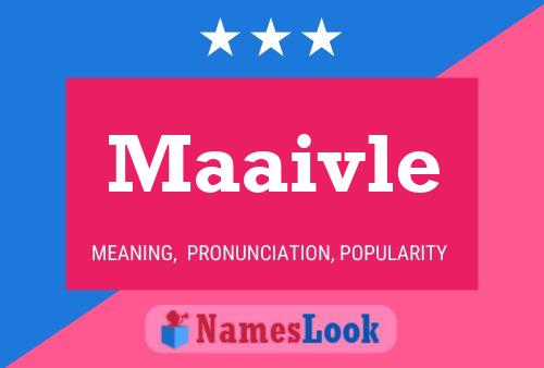 Maaivle Name Poster