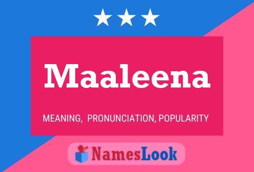 Maaleena Name Poster