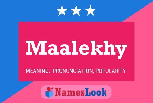 Maalekhy Name Poster