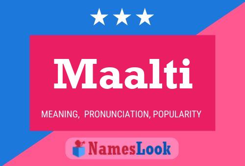 Maalti Name Poster