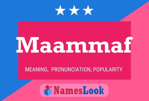 Maammaf Name Poster