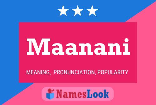 Maanani Name Poster