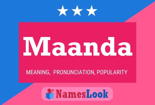 Maanda Name Poster