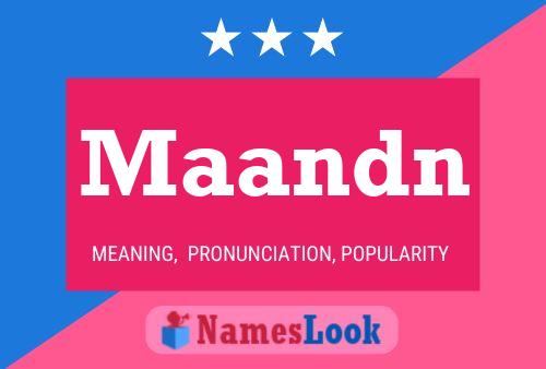 Maandn Name Poster