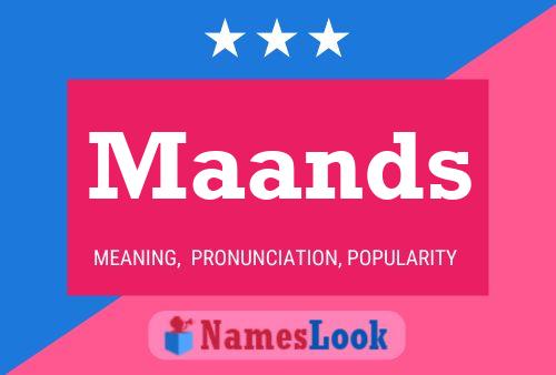 Maands Name Poster