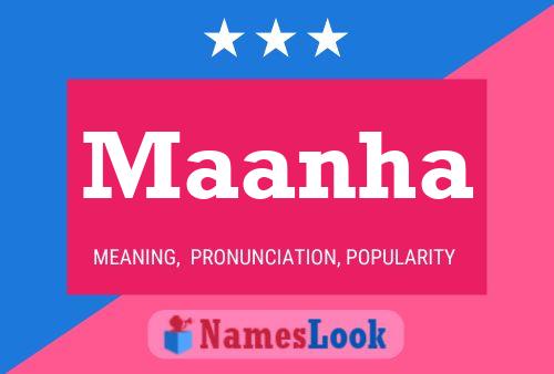 Maanha Name Poster