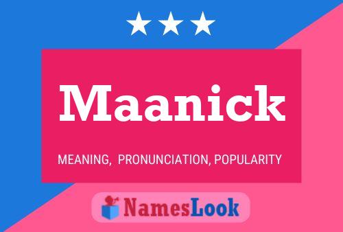 Maanick Name Poster