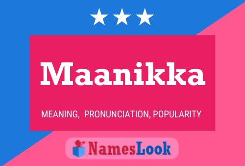 Maanikka Name Poster