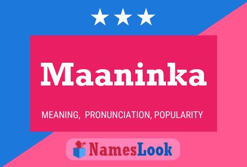 Maaninka Name Poster