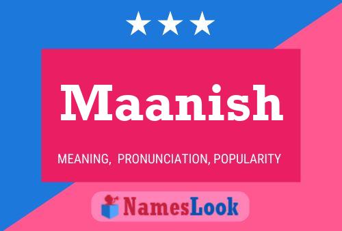 Maanish Name Poster