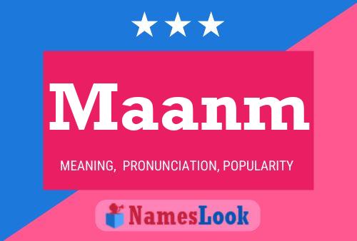 Maanm Name Poster