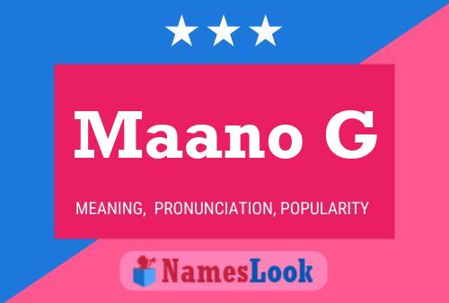 Maano G Name Poster