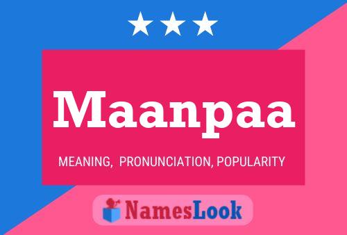 Maanpaa Name Poster