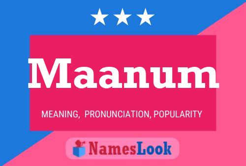 Maanum Name Poster