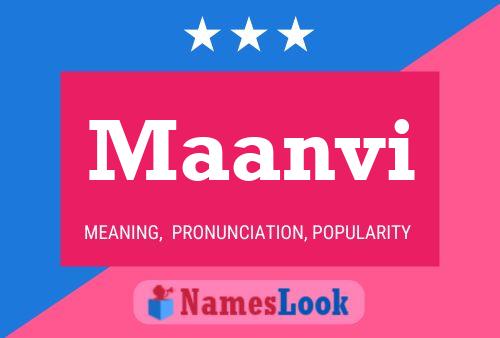 Maanvi Name Poster