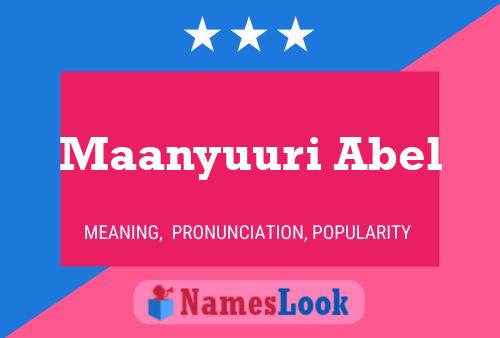 Maanyuuri Abel Name Poster