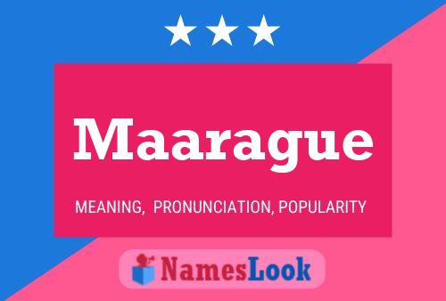 Maarague Name Poster