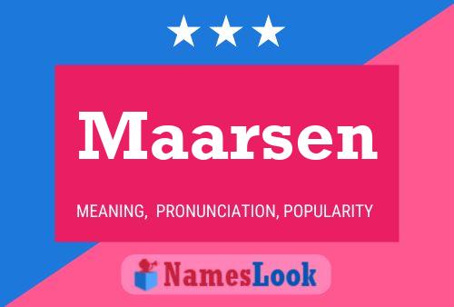 Maarsen Name Poster