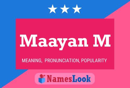 Maayan M Name Poster