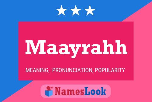 Maayrahh Name Poster