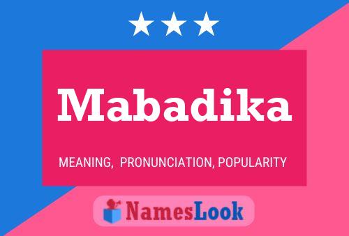 Mabadika Name Poster